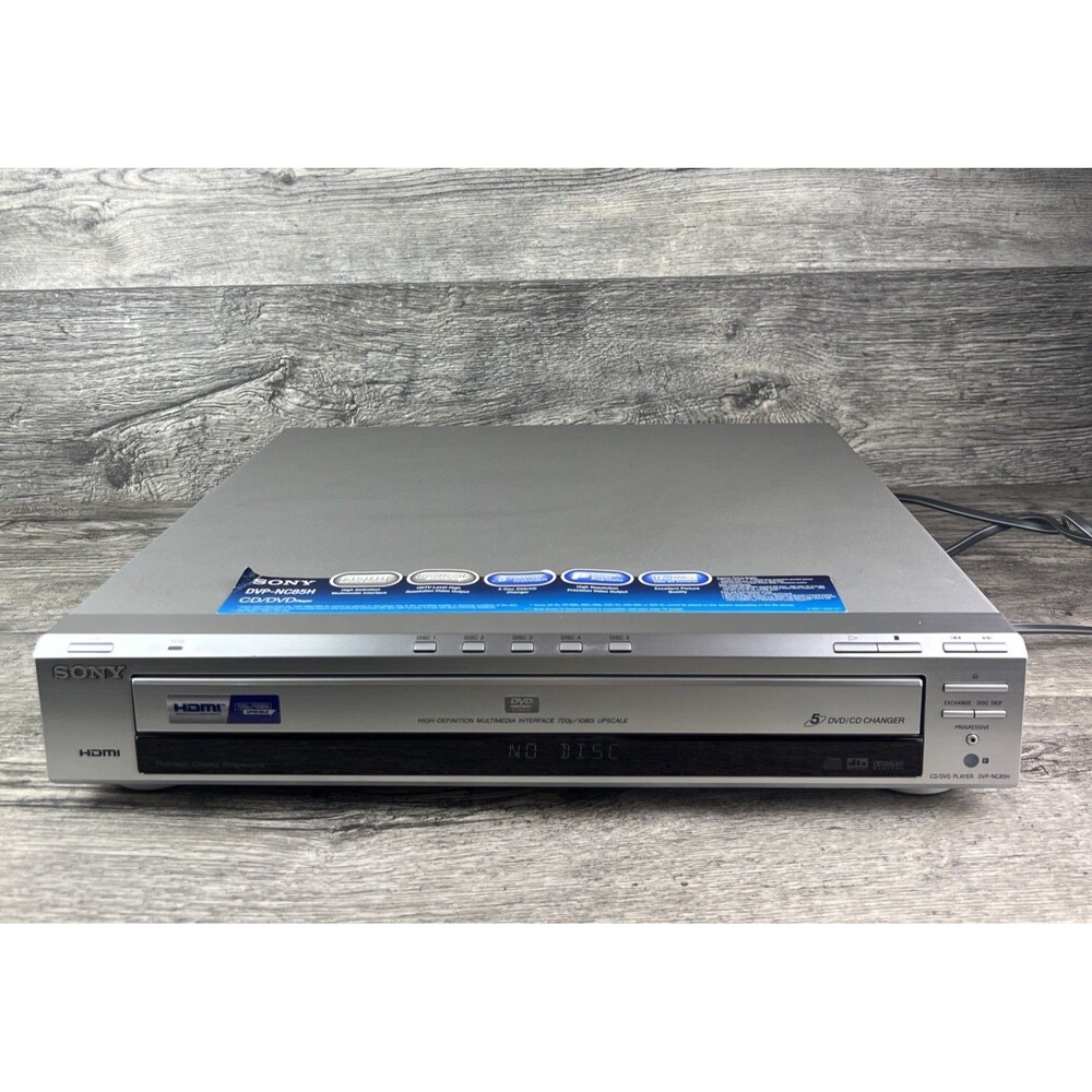 Sony 5 Disc Changer Media Player DVP-NC85H DVD/CD HDMI HD Works
